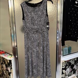 Jessica Howard Black and White Patterned Women's Dress